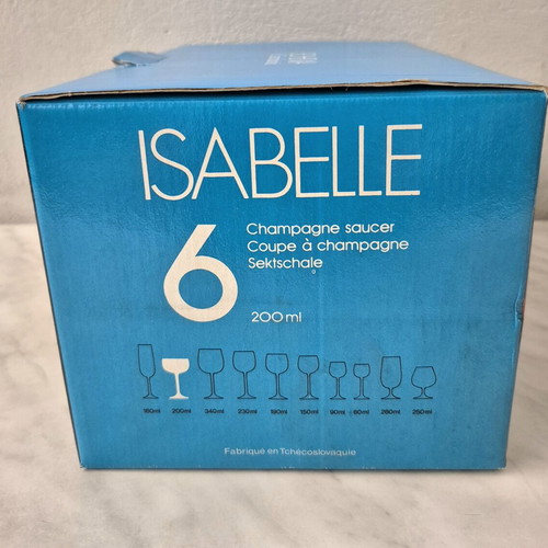 Bohemia Isabelle Vintage Champagne Glasses Set of 6 New