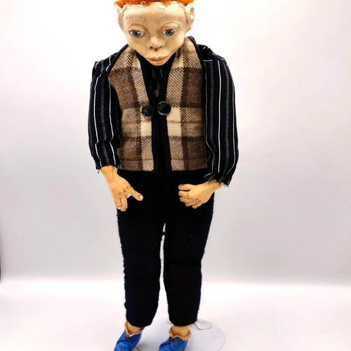 Antique handmade doll Quasimodo from Notre Dame used
