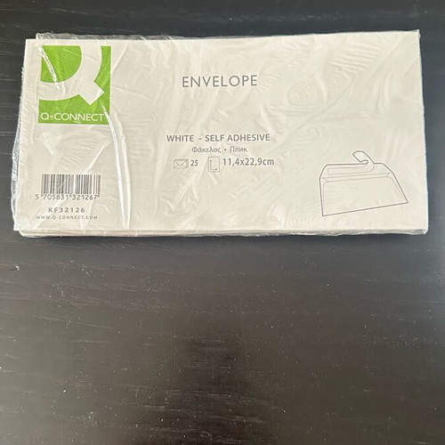 Envelopes new, 7 packs of 25 pcs, sizes 11.4x22.9 and 11.4x16.2 cm
