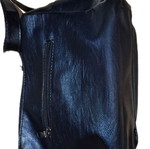 Cargo crossbody bag new, black, with 11 compartments made of faux leather