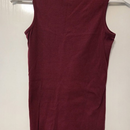 Handpainted Medusa sleeveless top like new, burgundy