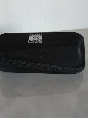 Glasses case with cleaning cloth used