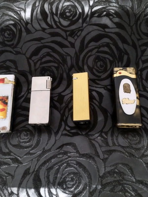 Vintage lighters used, set of 6 pieces