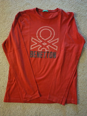 Benetton blouse for 13-year-old boy like new, red