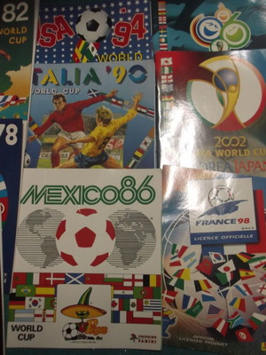 Συλλεκτική συλλογή Album Panini World Cup μεταχειρισμένη, 10 άλμπουμ 1970-2006