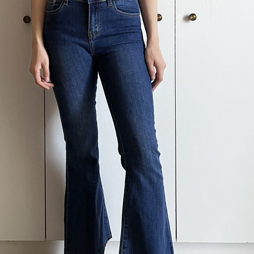 Y2K Flared Jeans used, Chic Bonbon Paris, size S/XS, blue turquoise