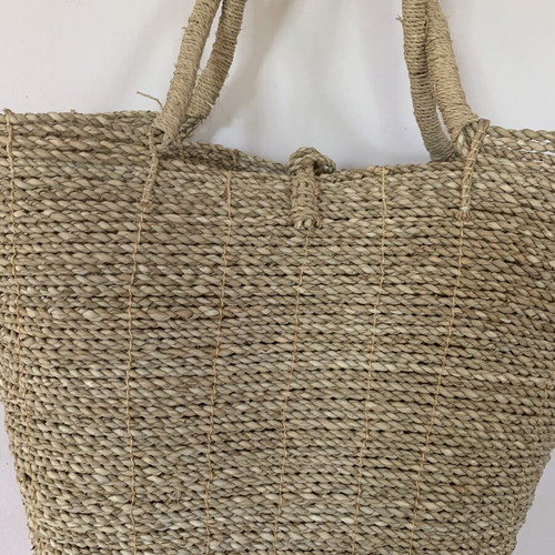 Handbag new summer woven rope and rattan with coconut button
