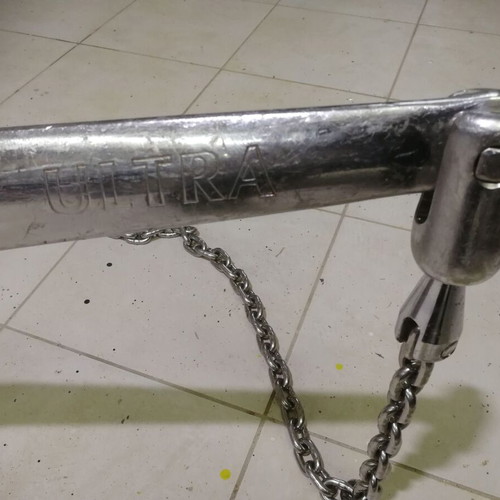 Ultra anchor 21 kgr used, stainless handmade with swivel