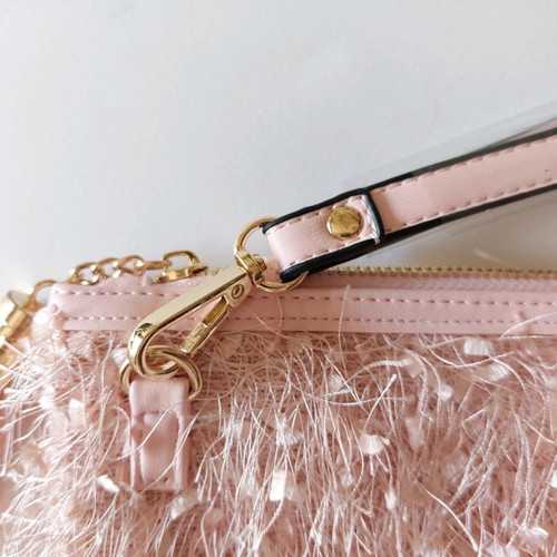 Pink bag with detachable strap new