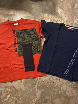 Trax boys' t-shirt set like new, size 12, blue and red
