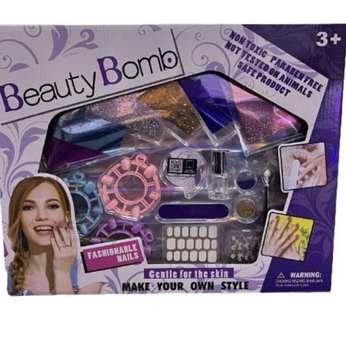 Beauty Bomb Fashionable Nails Set new with nail polish glitter and stickers