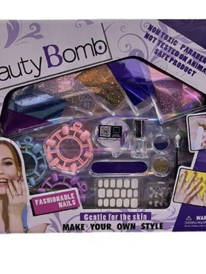 Beauty Bomb Fashionable Nails Set new with nail polish glitter and stickers