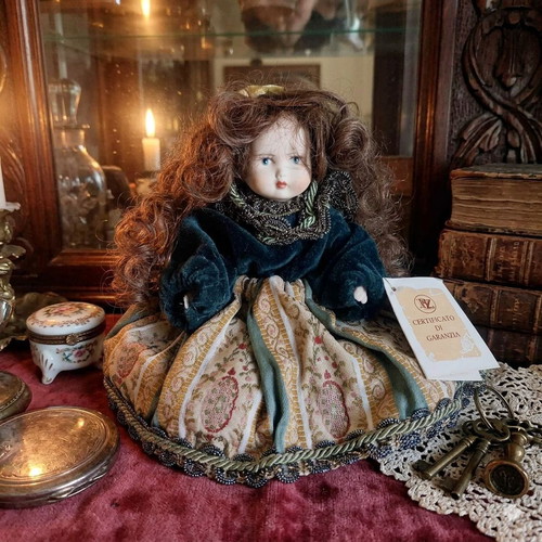 Capodimonte porcelain doll used, Italian vintage collectible