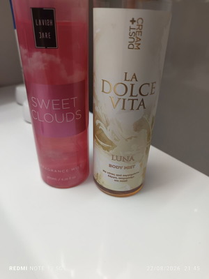 Lavish Sweet Clouds and Cream Dust+ La Dolce Vita body mists