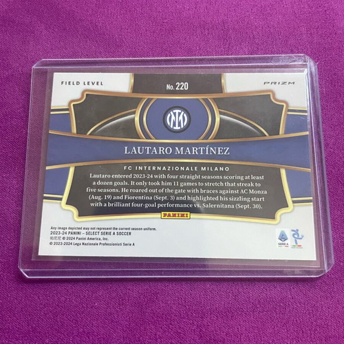 2023-24 Panini Select Lautaro Martinez Field Level Silver card like new