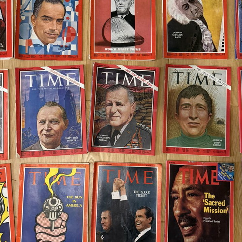 Time magazine vintage collection used, 49 issues from 60s and 70s