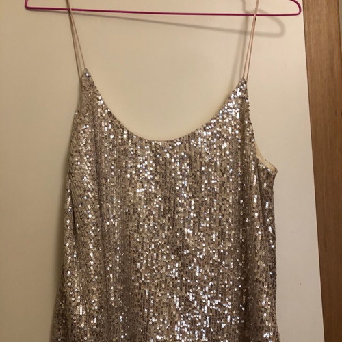 Top with sequins A.L.E. like new, beige, size L