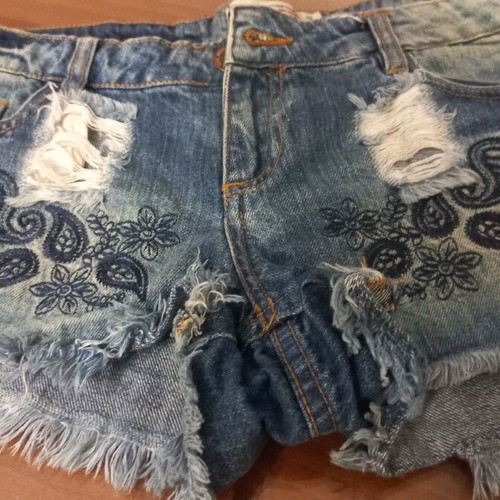Pink Woman women's denim shorts like new, blue, size S