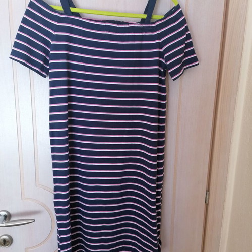 S Oliver dress S/M new, white and blue