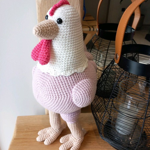 Chicken doll handmade knitted amigurumi new 35cm