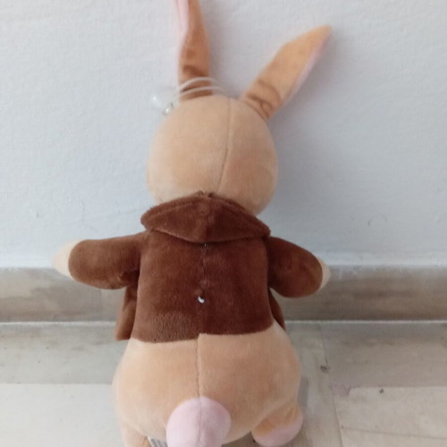 Plush Bunny used, missing decorative buttons