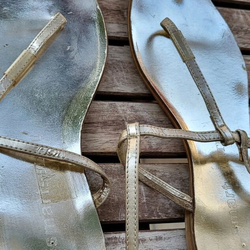 Elite vintage sandals used, gold size 38