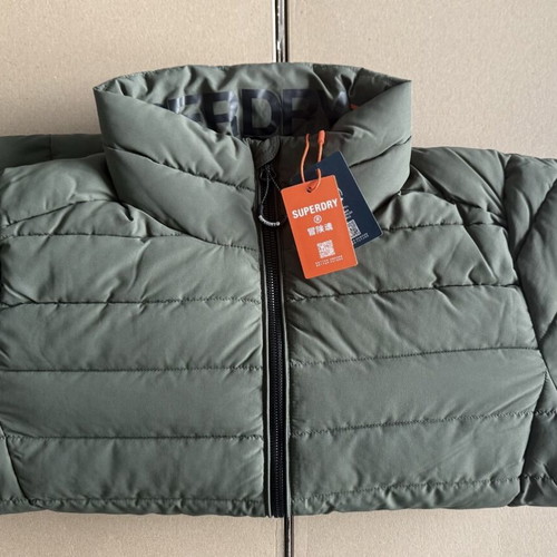 Superdry Fuji Puffer Jacket new, men's winter green polyester