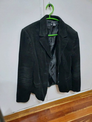 Zara corduroy velvet jacket medium size like new, black