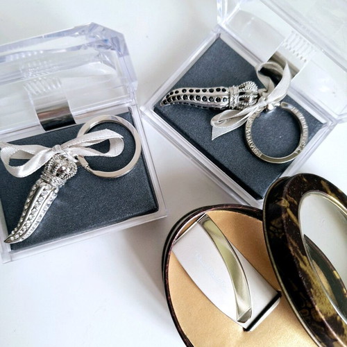 Renato Balestra keychains new, set of 3, black and white