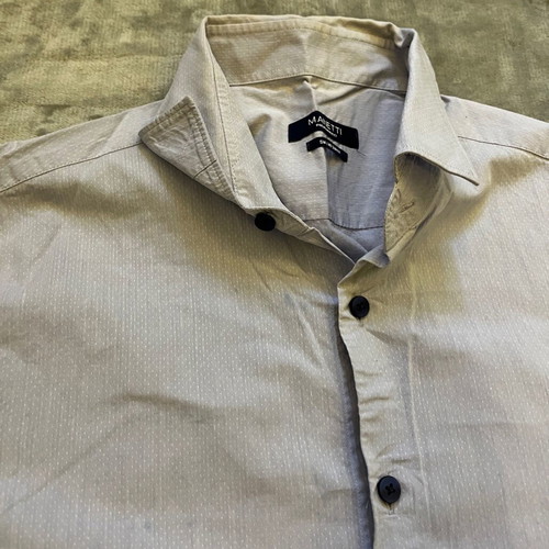 Manetti Men's Slim Fit Shirt, Size M, 100% Cotton, Like New, Sky Blue
