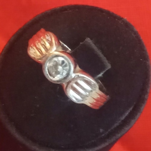 Silver solitaire ring 925 with zirconia