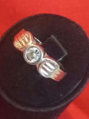 Silver solitaire ring 925 with zirconia