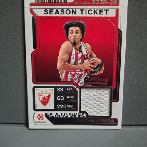 2025-26 Panini Contenders EuroLeague Jordan Nwora Patch like new