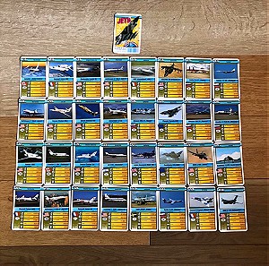 ΥΠΕΡΑΤΟΥ: Ολοκληρωμένο πακέτο 32 καρτών παιχνιδιού αεροπλάνα JETS