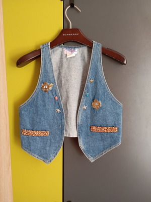 Brooklyn Blues Denim Vintage West Vest New, Women's S/M, Blue