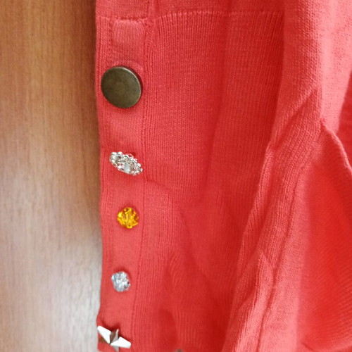 Red cardigan new, size L
