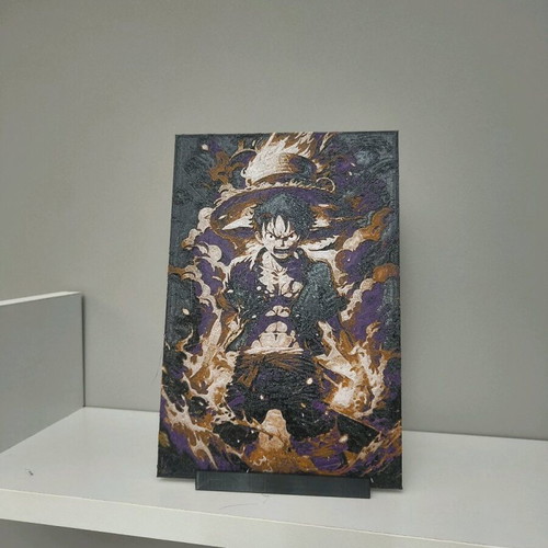 One Piece 3D printed HueForge frame like new