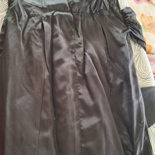 Zara women's black satin strapless blouse used size S