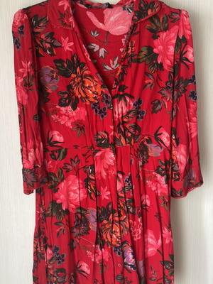 Zara Semi-Sheer Mini Dress New, Viscose, Multicolor
