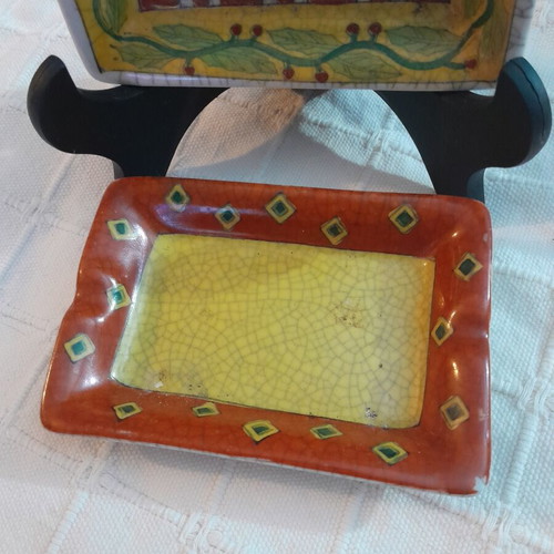 Set of old Japan porcelain ashtrays like new