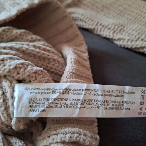 Bershka chenille sweater like new, brown, size L