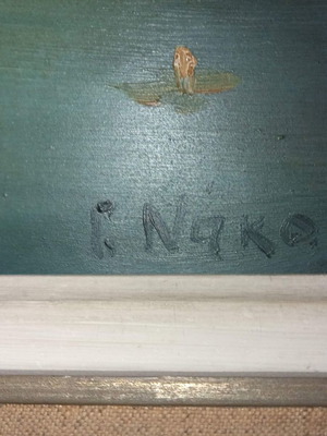 Πίνακας ζωγραφικής μεταχειρισμένος, διαστάσεις 67x57cm και 48x38cm