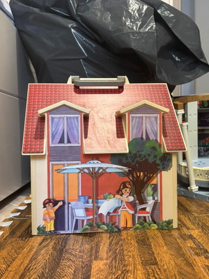 Playmobil toys used, large bag with children's playsets