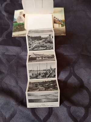 Scotland postcard with embedded photos used, small damages