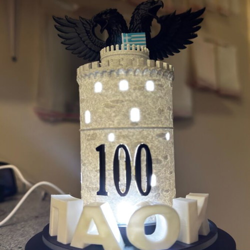 PAOK 100 Years Statue new with USB lighting