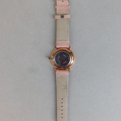 KK wristwatch with leather strap