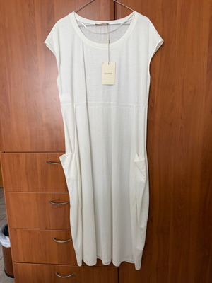 White dress loose fit new, size L