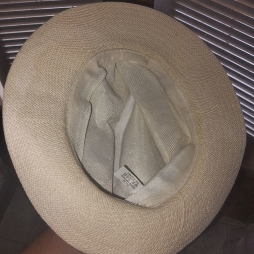 Straw hat in like-new condition, beige and brown, size M