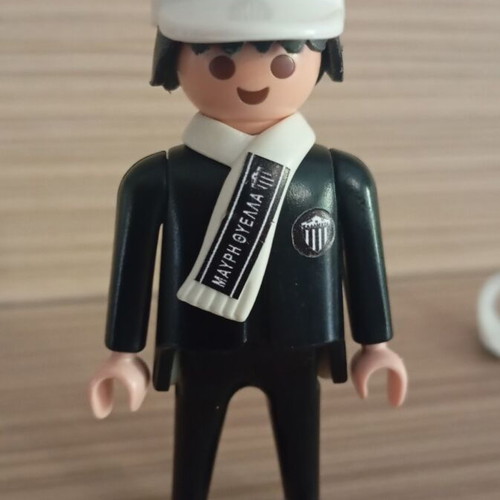 Playmobil Kalamata Fan Figure with Flag and Scarf, like new
