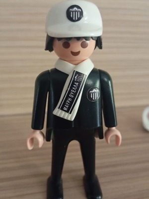 Playmobil Kalamata Fan Figure with Flag and Scarf, like new